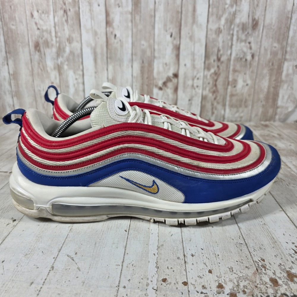 Nike Air Max 97 By You Custom Red White Blue Silver Mens 12 CT7949-991